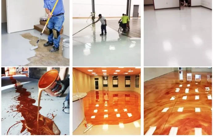 Liquid Transparent Clear Crystal Wholesale Waterproof Fast Drying Floor Epoxy Resin for Stone Surface Coating Sand Mixed Sand Floor Wall