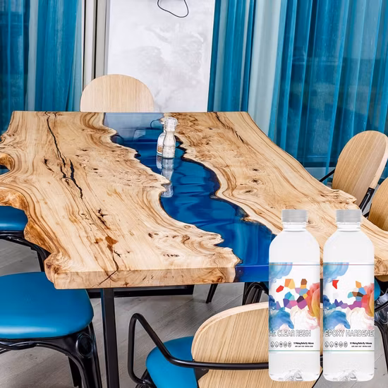 Venda imperdível 1 kg de resina epóxi para mesa de rio de madeira Cola líquida clara macia resina de cristal top Ab Cola para produtos de madeira